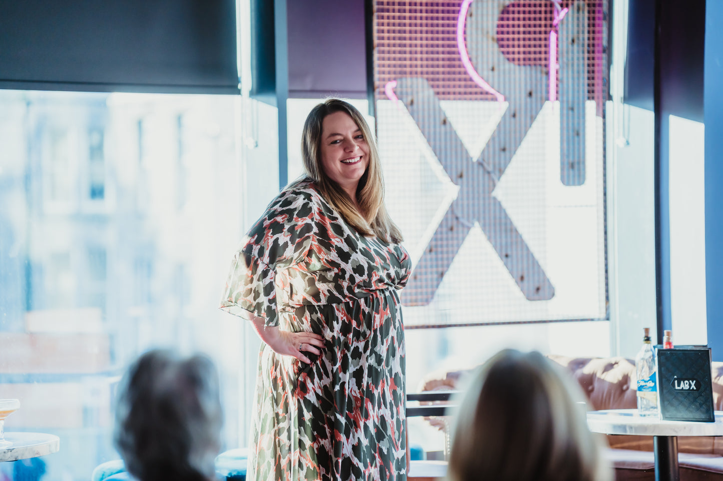Wrap Dress With 3/4 Length Sleeve And Pockets