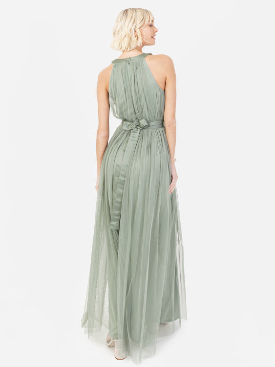 Anaya with Love Frosty Green Halter Maxi Dress