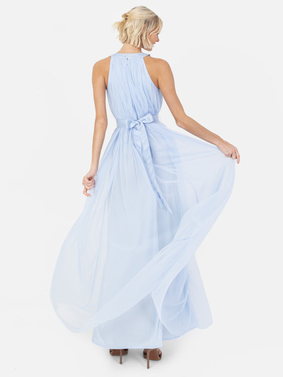 Anaya with Love Light Blue Halter Maxi Dress