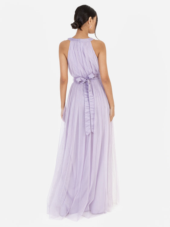 Anaya With Love Dusty Lilac Halter Maxi Dress