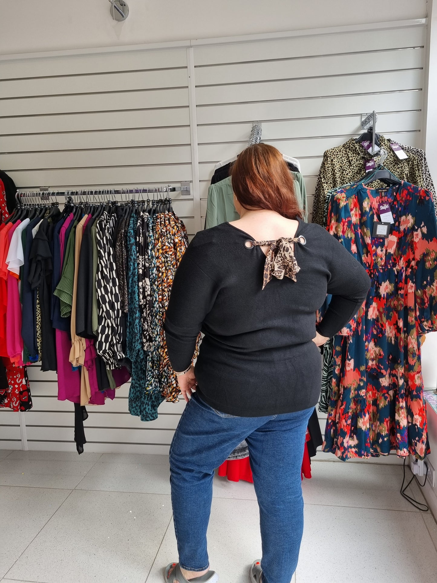 Leopard Bow Back Jumper