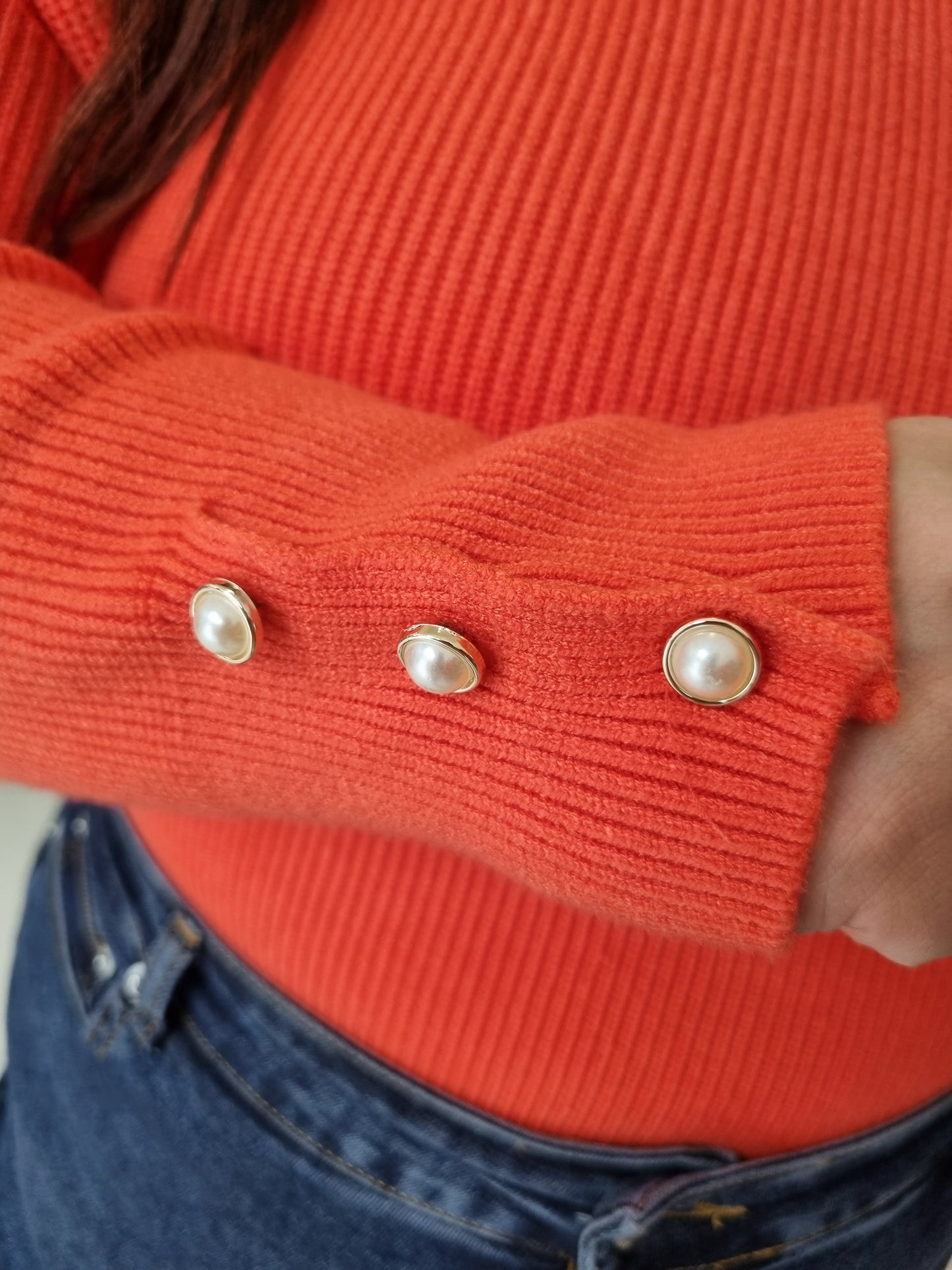 Roll Neck Ribbed Jumper