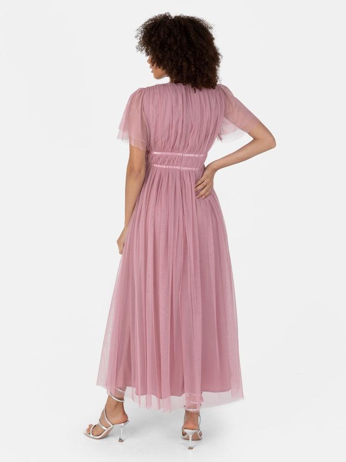 Anaya Rose Ribbon Detail Midi Dress