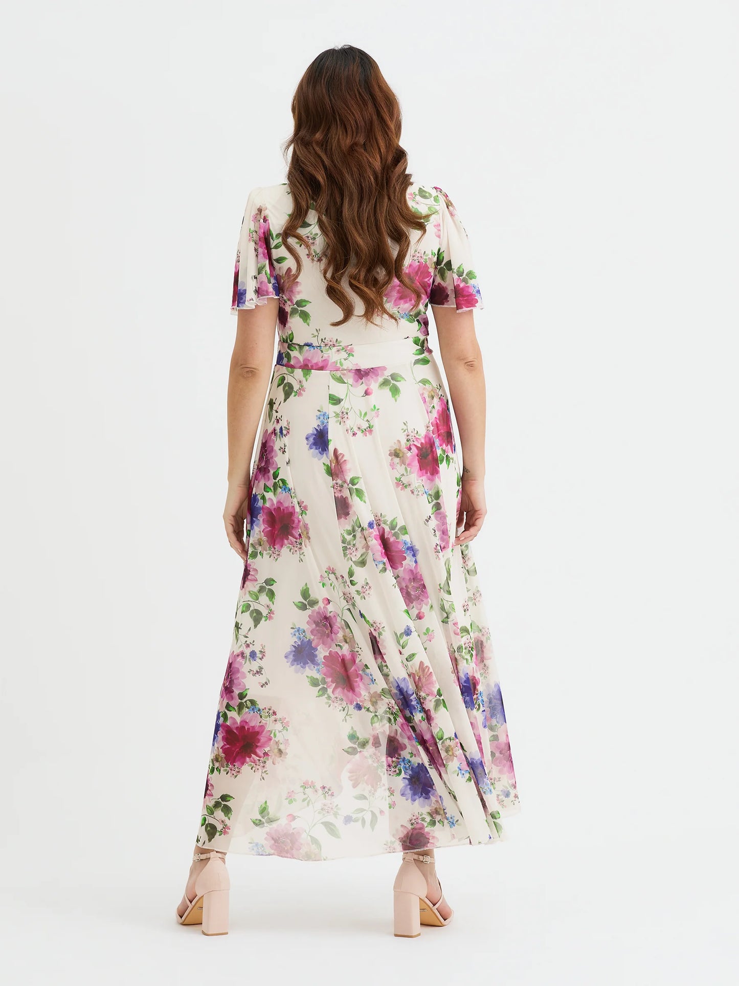 Scarlett & Jo Tilly Cream Pink Multi Dress