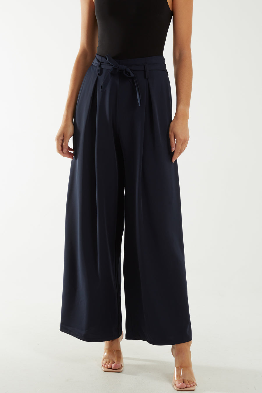 Pleated Trousers With Belt