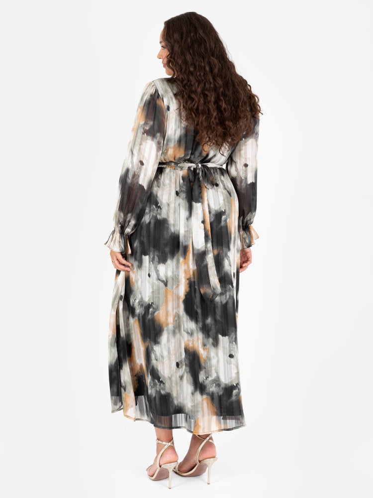 Lovedrobe Faux Wrap Tie Back Midaxi Dress