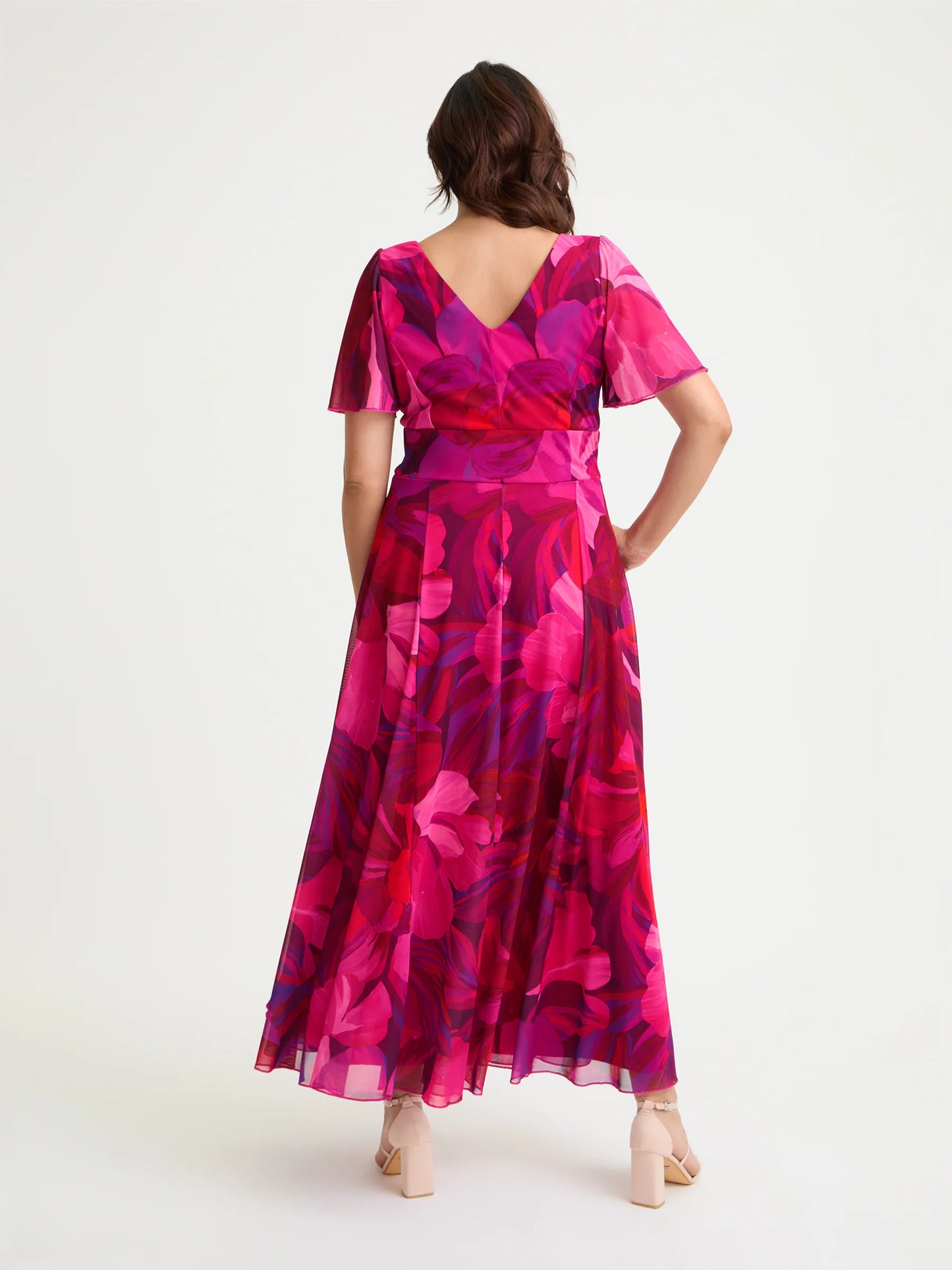 Scarlett & Jo Isabelle Cerise Purple Float Maxi Dress