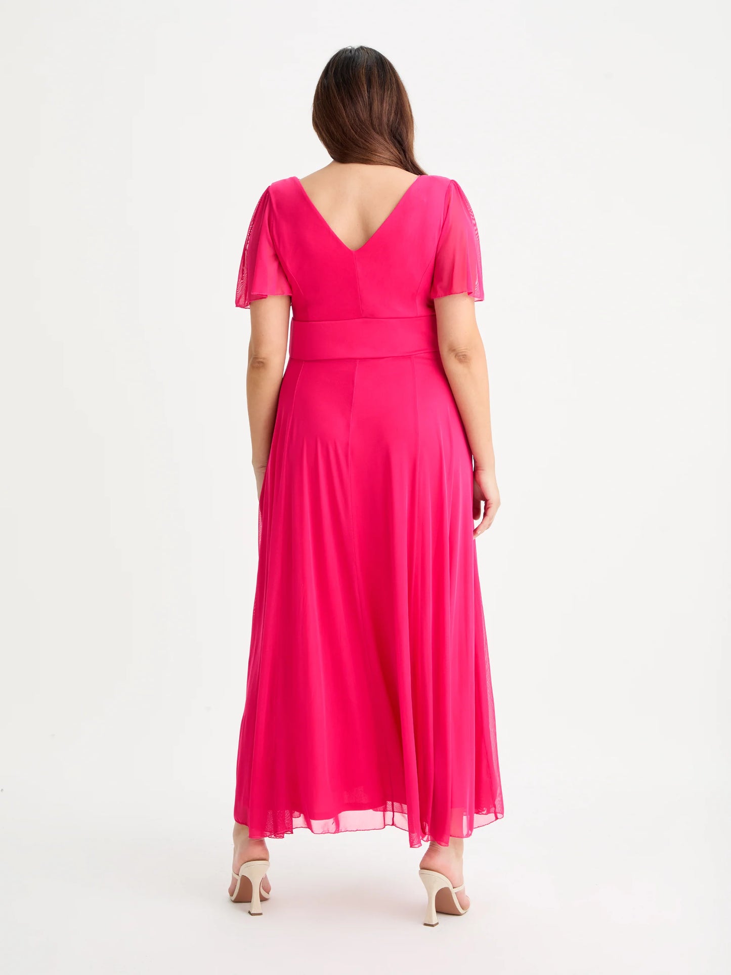 Scarlett & Jo Isabelle Cerise Maxi Dress