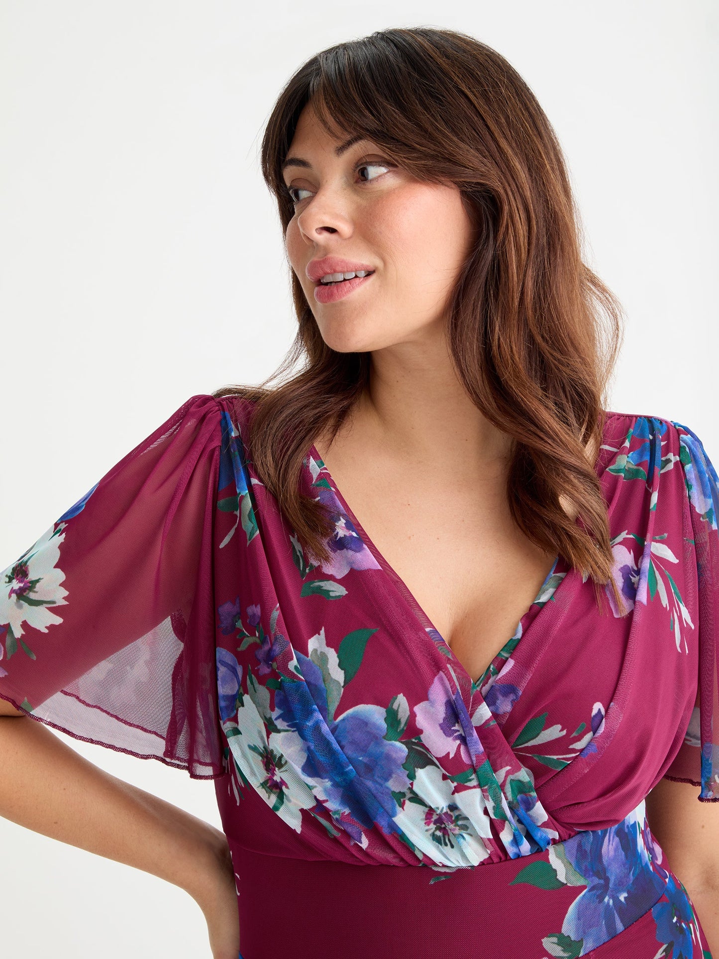 Scarlett & Jo Isabelle Wine Blue Maxi Dress