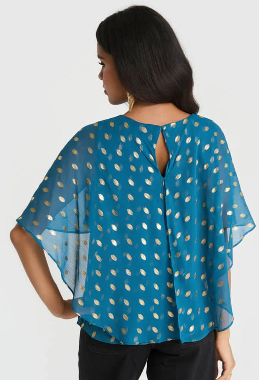 Needs No Label Foil Spot Cape Top