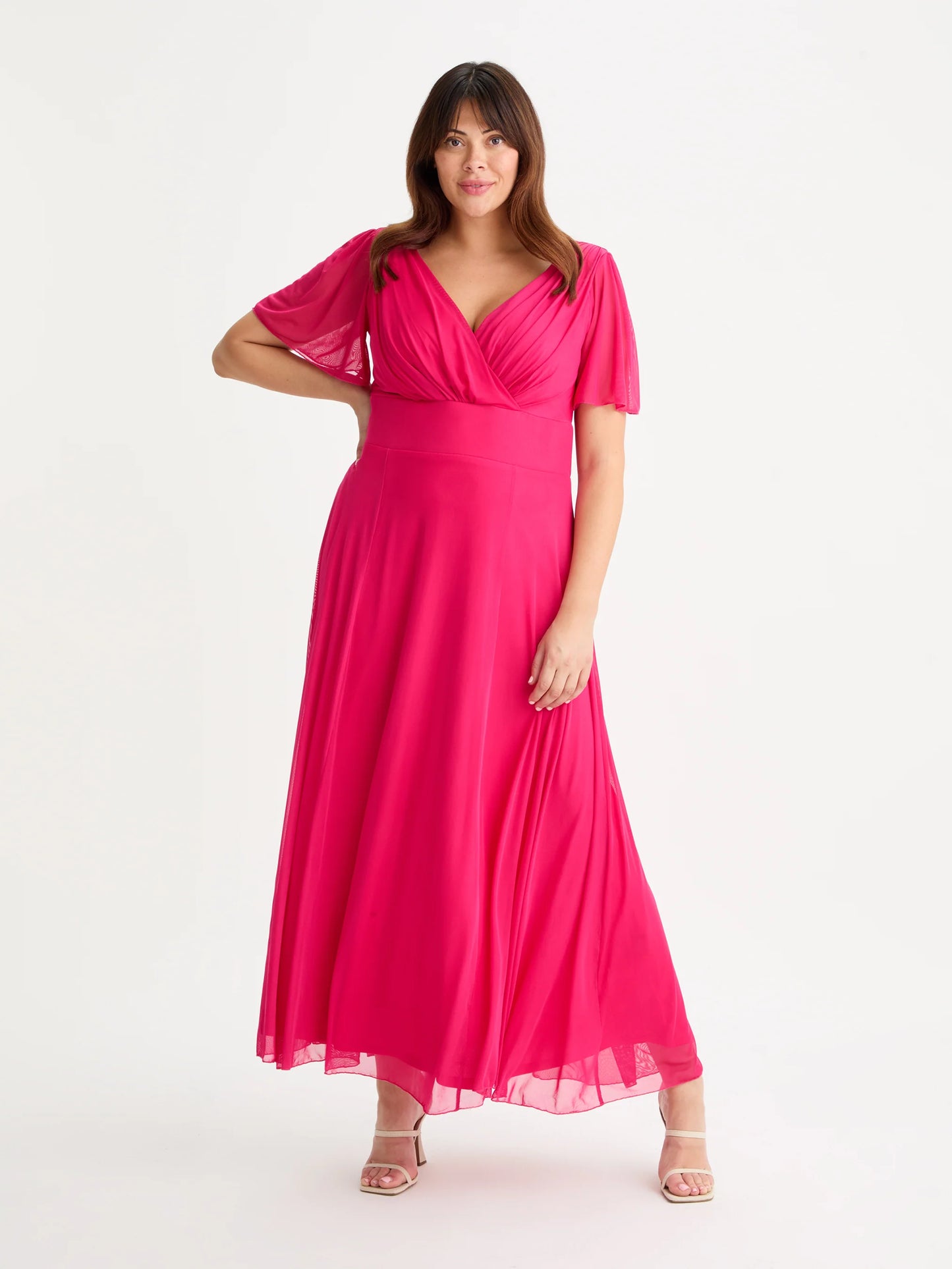 Scarlett & Jo Isabelle Cerise Maxi Dress