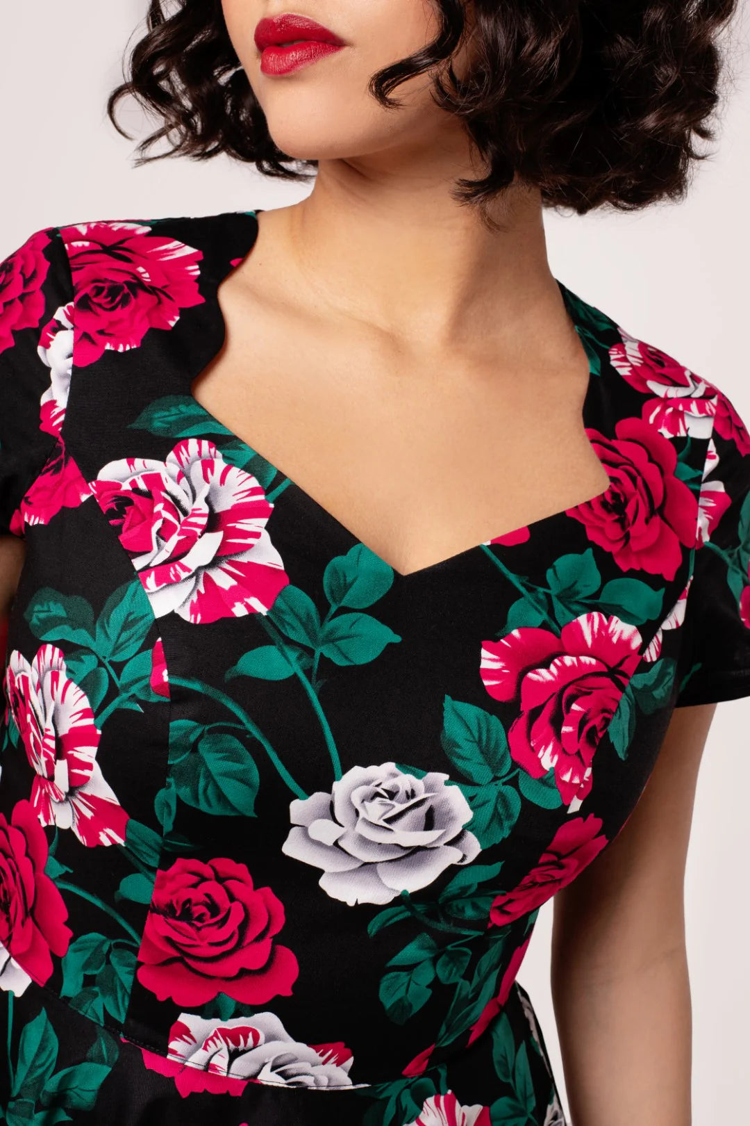 Hell Bunny Paint Me Roses Dress