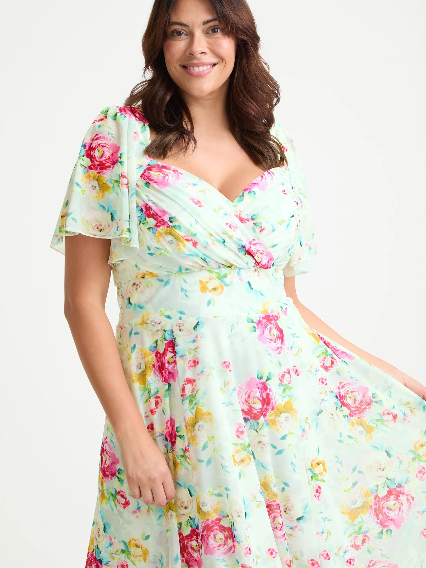Scarlett & Jo Kemi Ivory Pink Maxi Dress