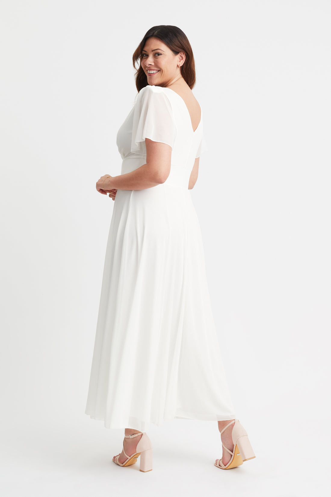 Scarlett & Jo Isabelle Ivory Maxi Dress