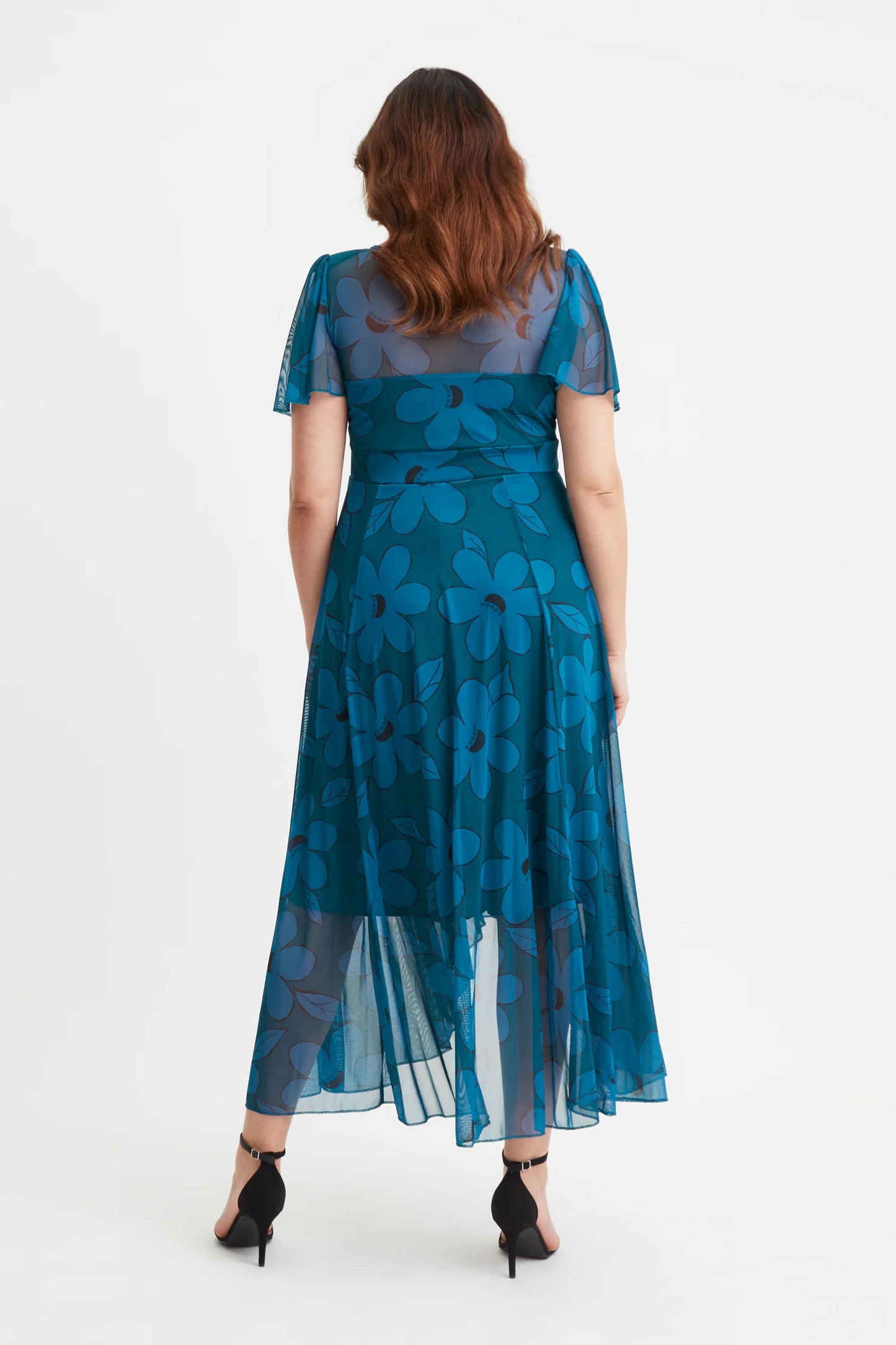 Scarlett & Jo Tilly Teal Flower Print Dress