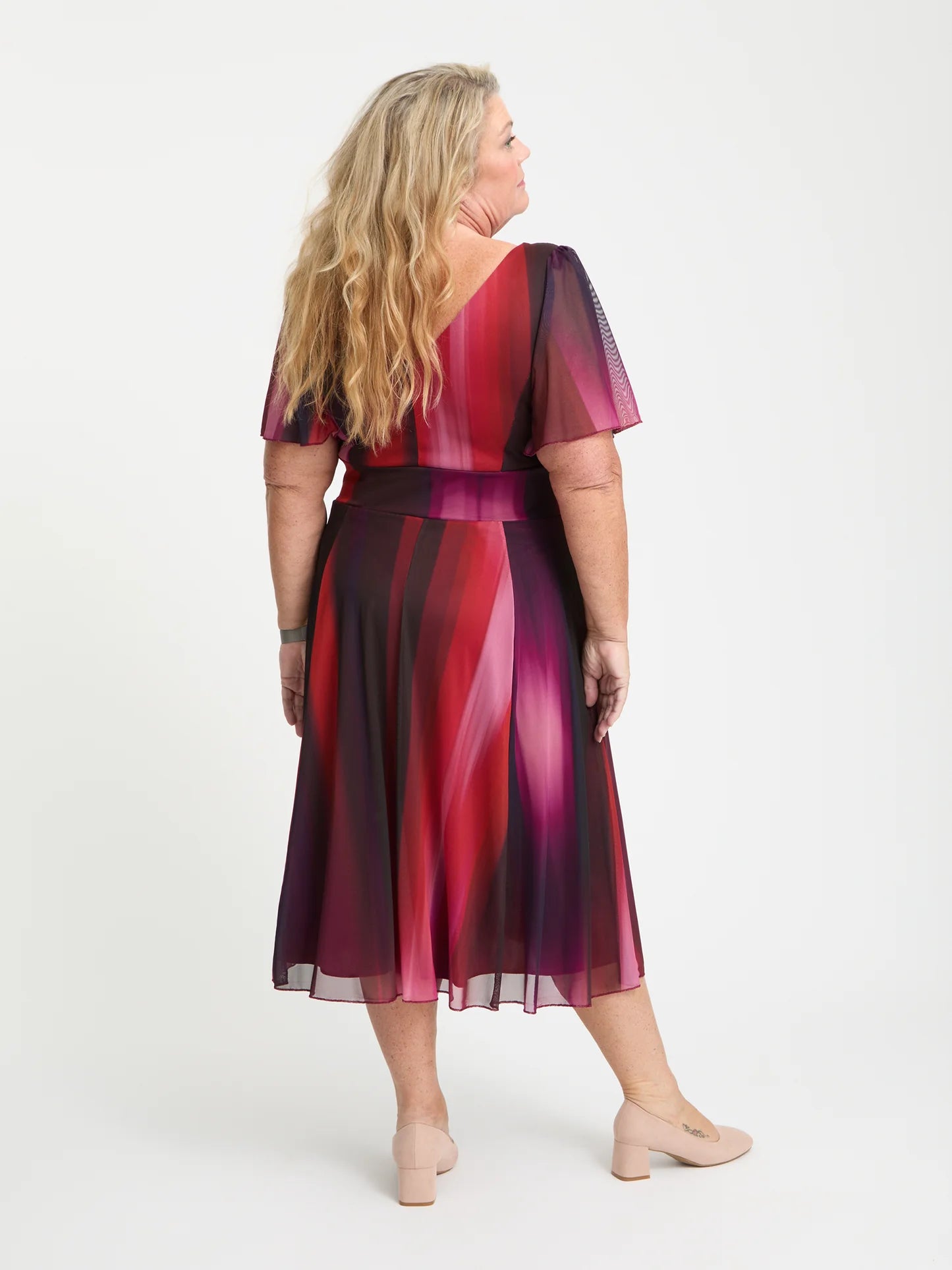 Scarlett & Jo Petite Victoria Mulberry Ombre Midi Dress