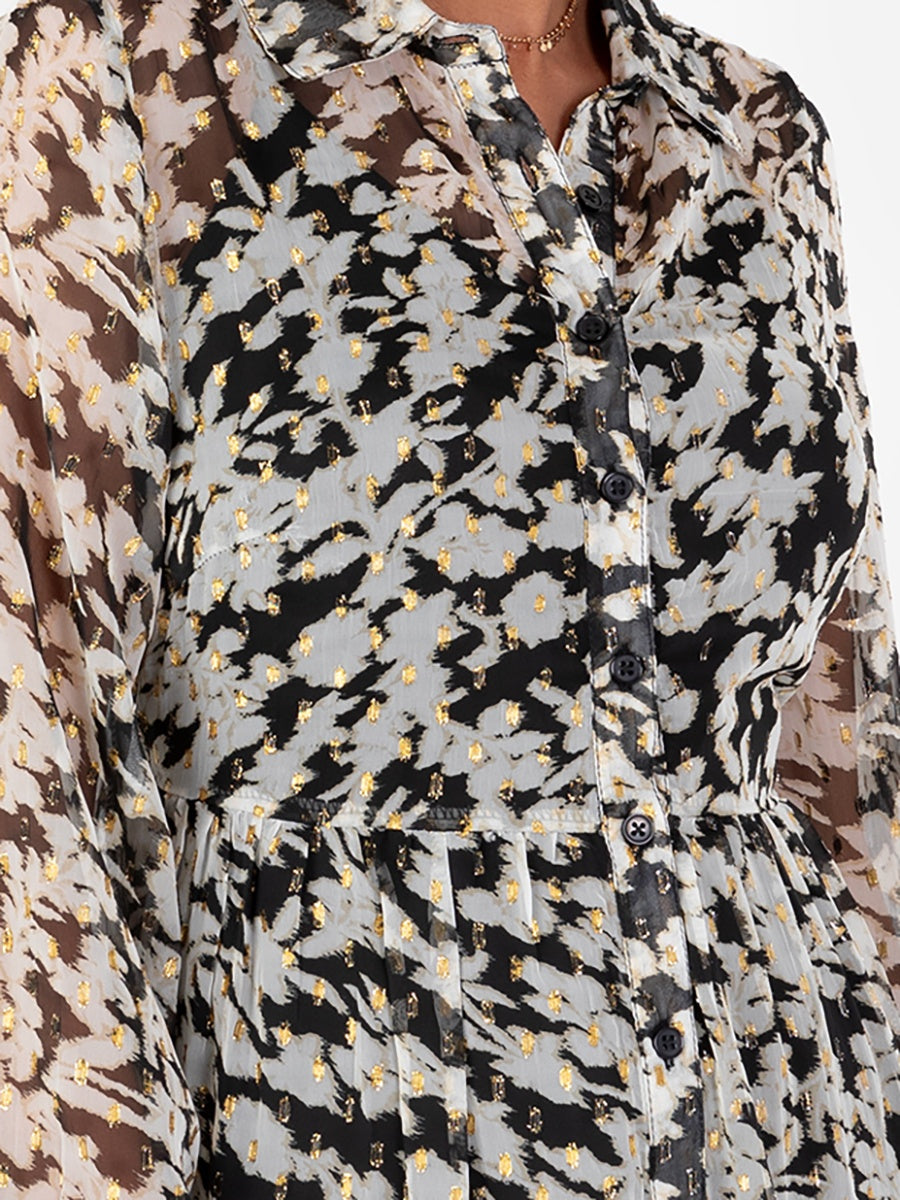 Lovedrobe Tiered Shirt Dress With Slip