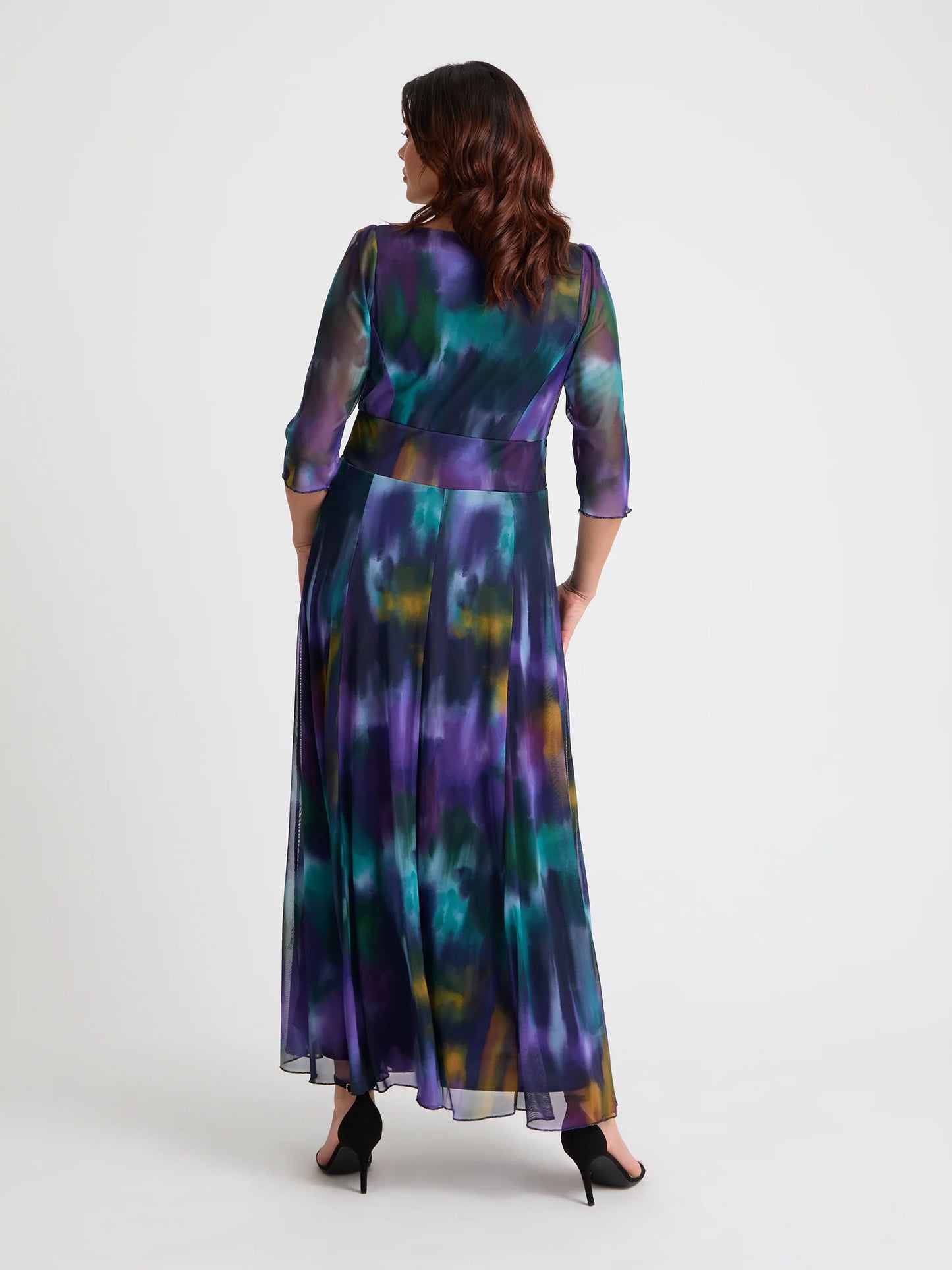 Scarlett & Jo Verity Navy Multi Maxi Dress