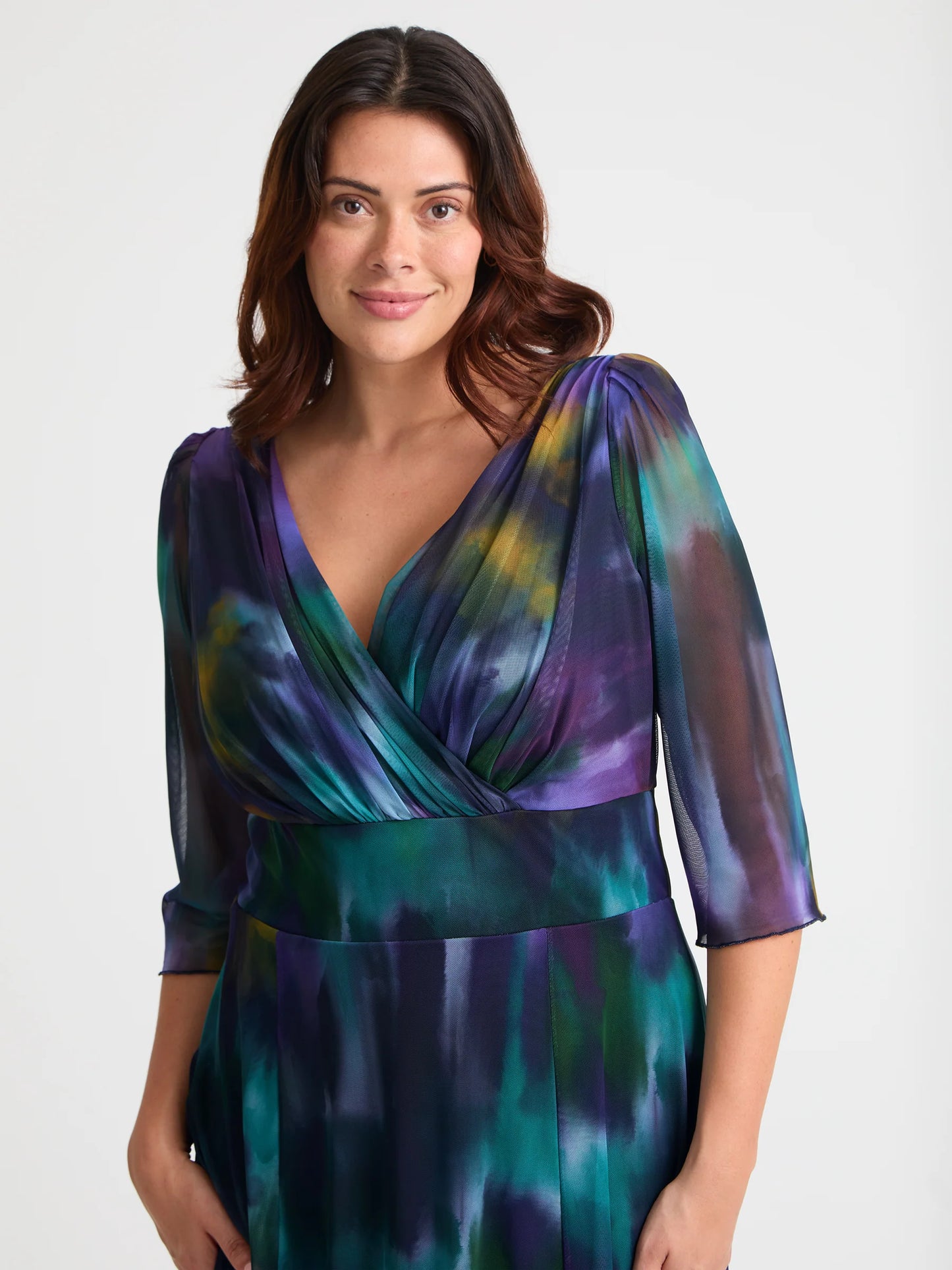 Scarlett & Jo Verity Navy Multi Maxi Dress