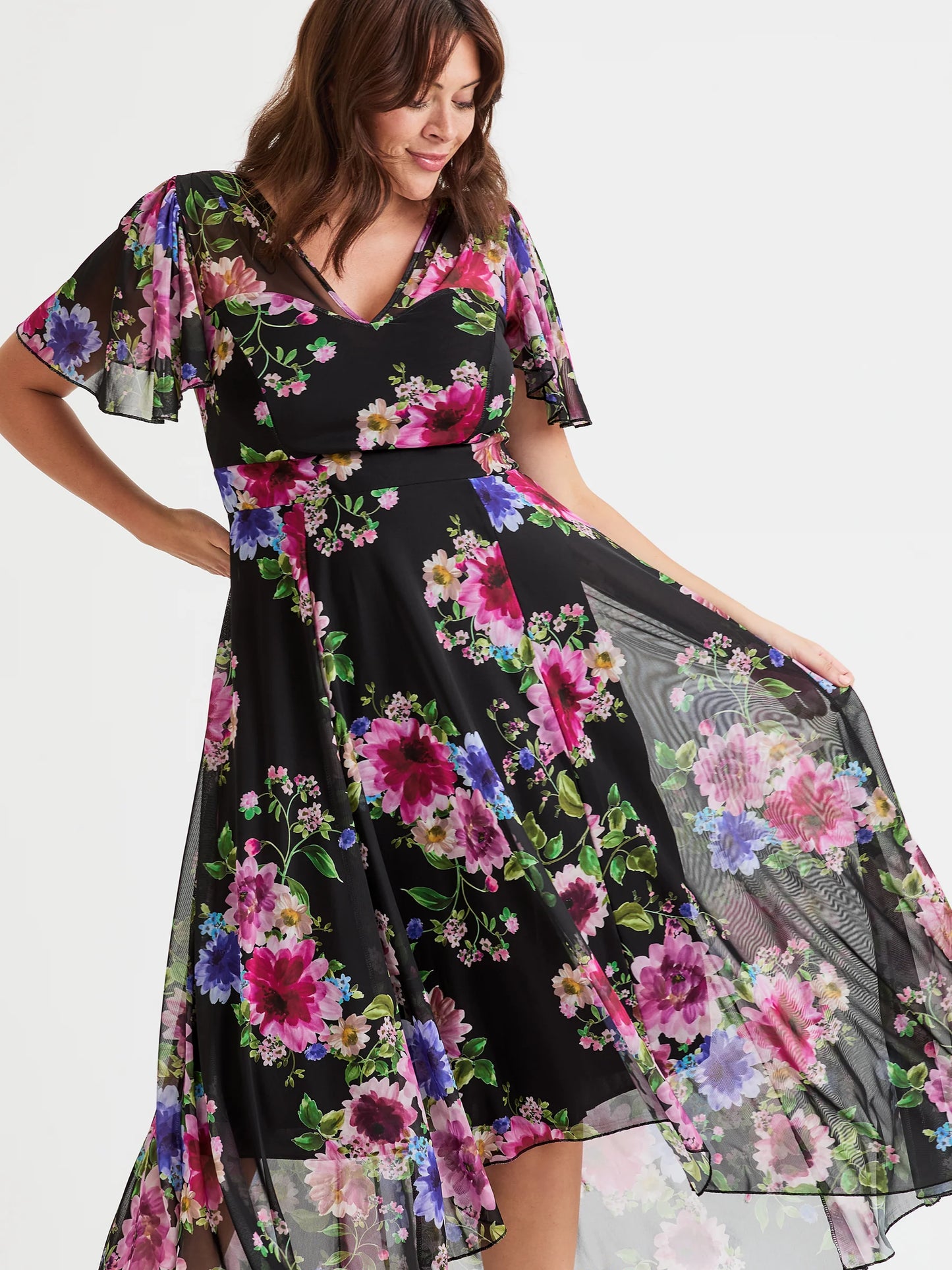 Scarlett & Jo Tilly Black Pink Dress