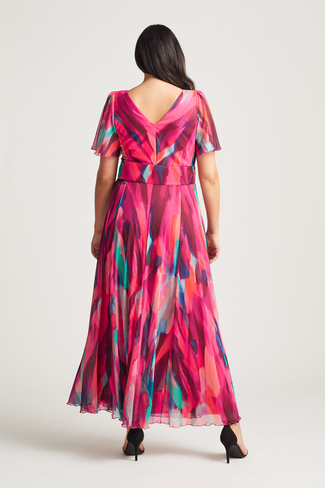 Scarlett & Jo Isabelle Winter Pink Maxi Dress