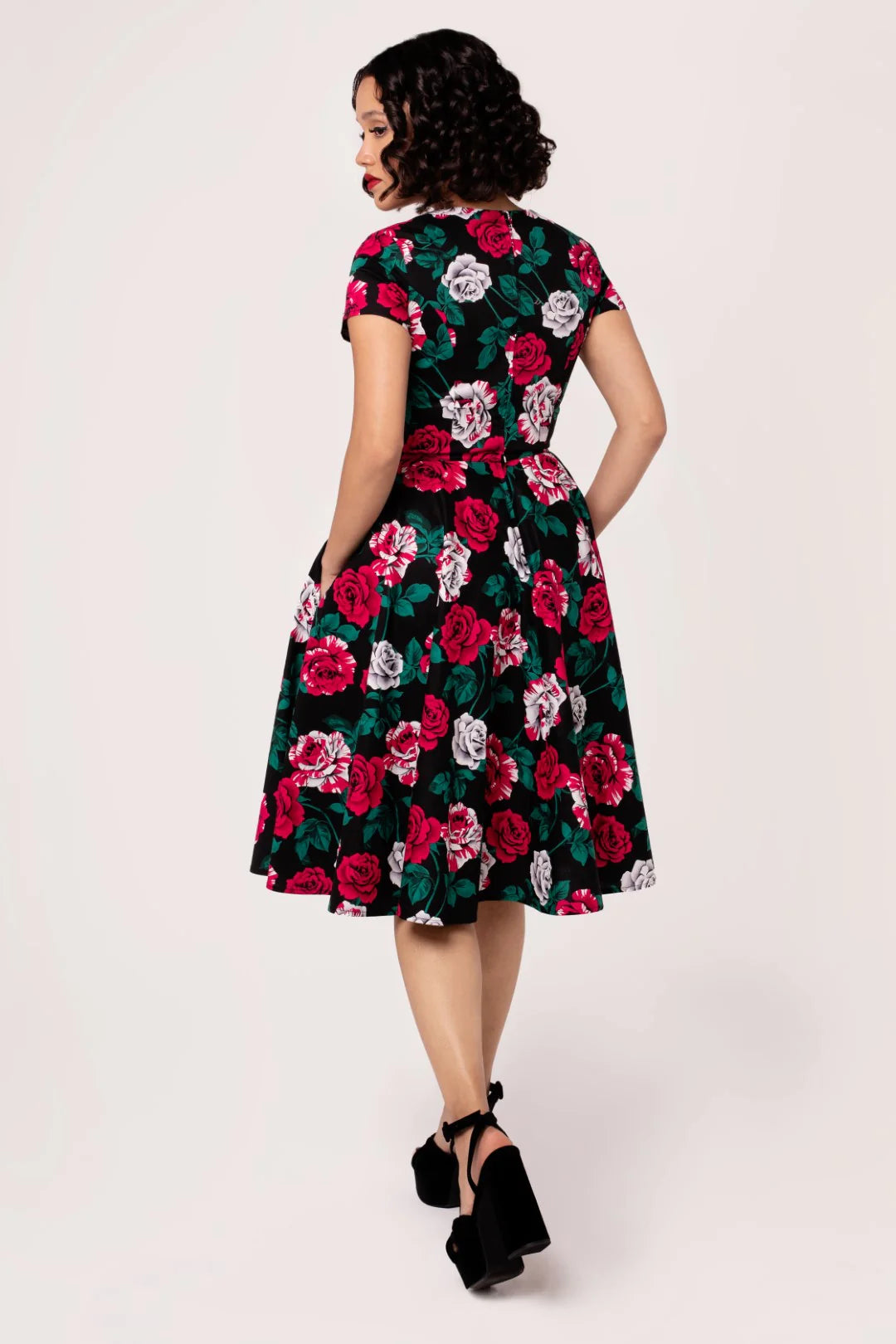 Hell Bunny Paint Me Roses Dress