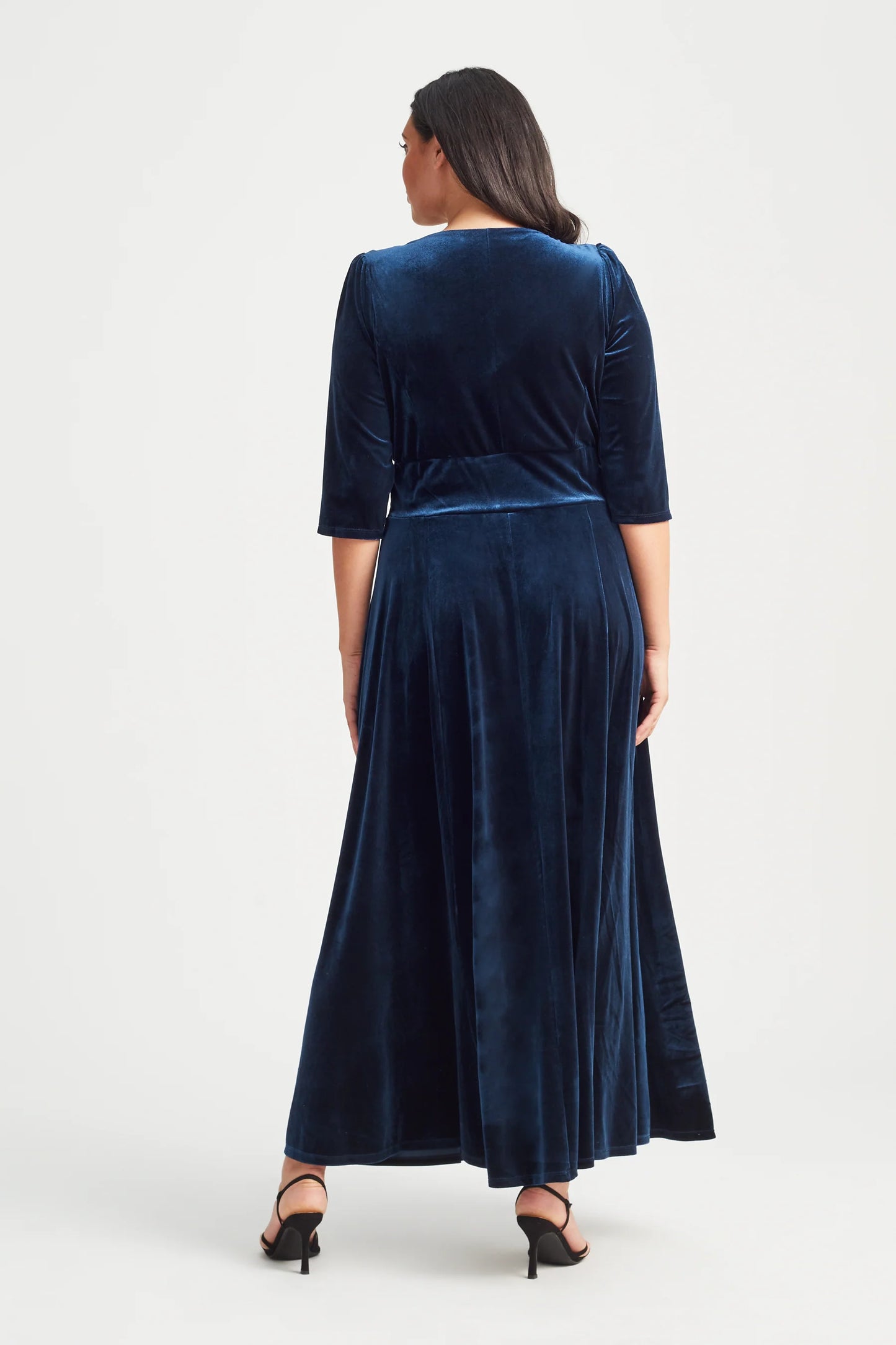 Scarlett & Jo Verity Blue Velvet Max Dress