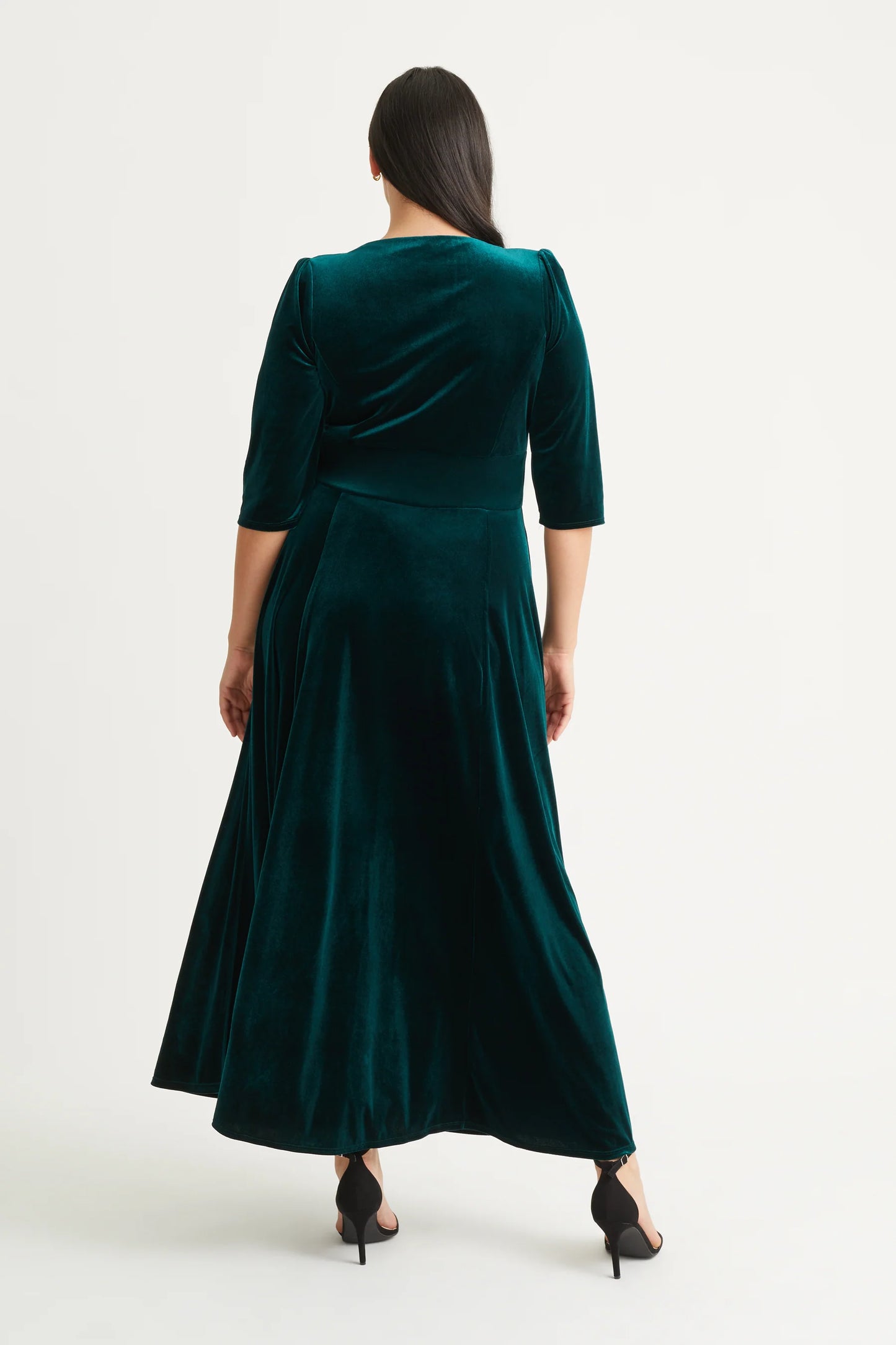 Scarlett & Jo Verity Velvet Dark Green Maxi Dress