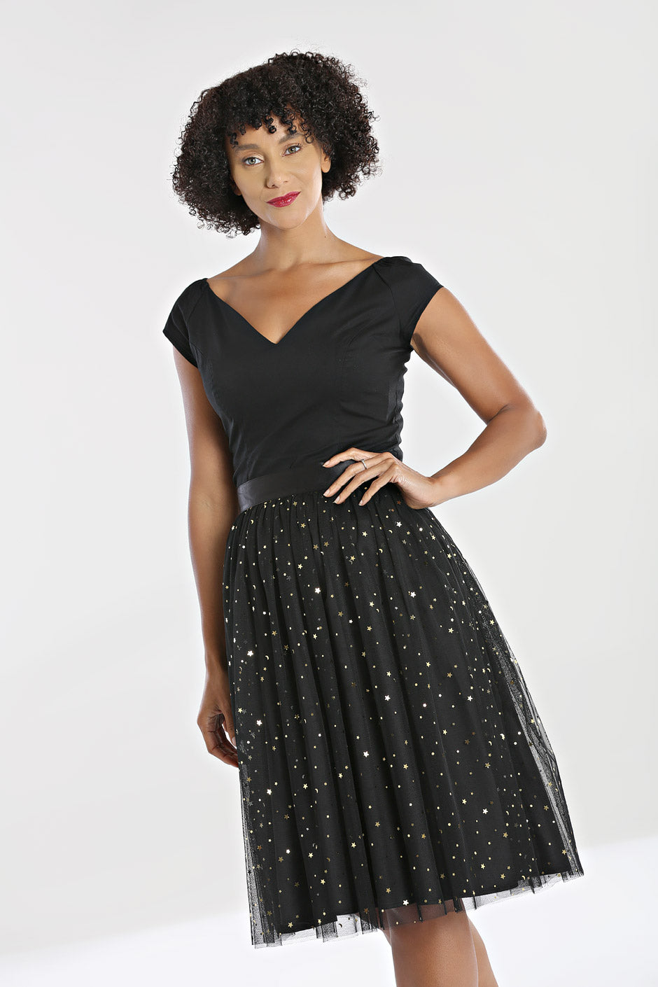 Hell Bunny Infinity 50's Black Skirt