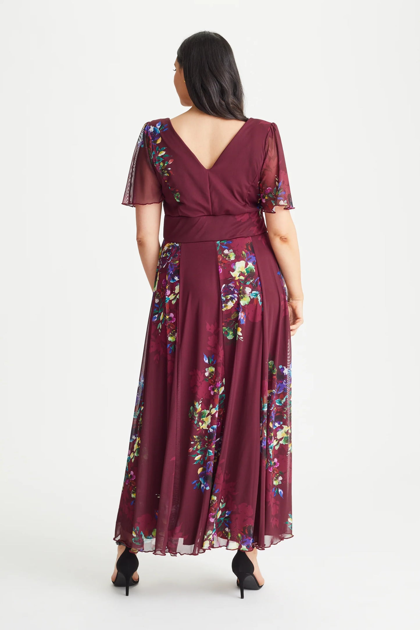 Scarlett & Jo Isabelle Deep Magenta Maxi Dress