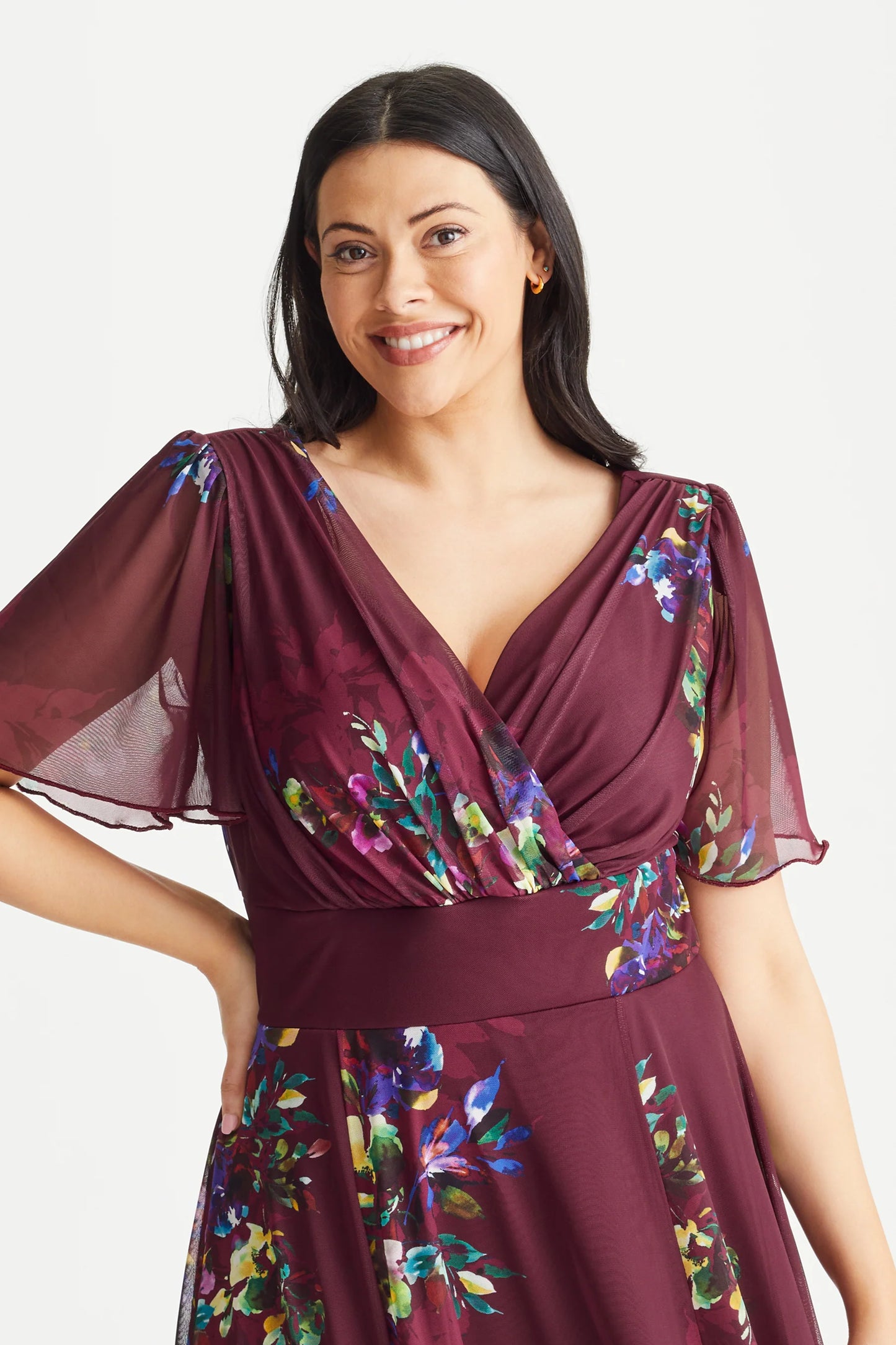 Scarlett & Jo Isabelle Deep Magenta Maxi Dress