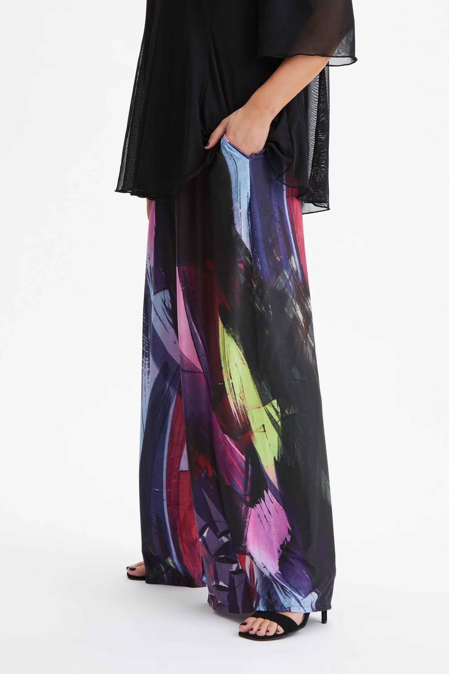 Scarlett & Jo Black Abstract Lounge Pants