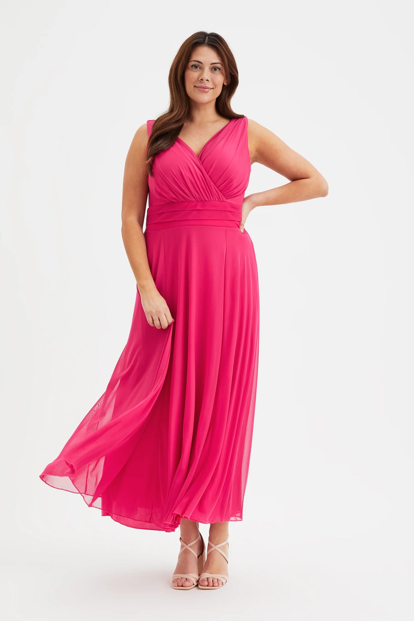 Scarlett & Jo Nancy Cerise Maxi Dress