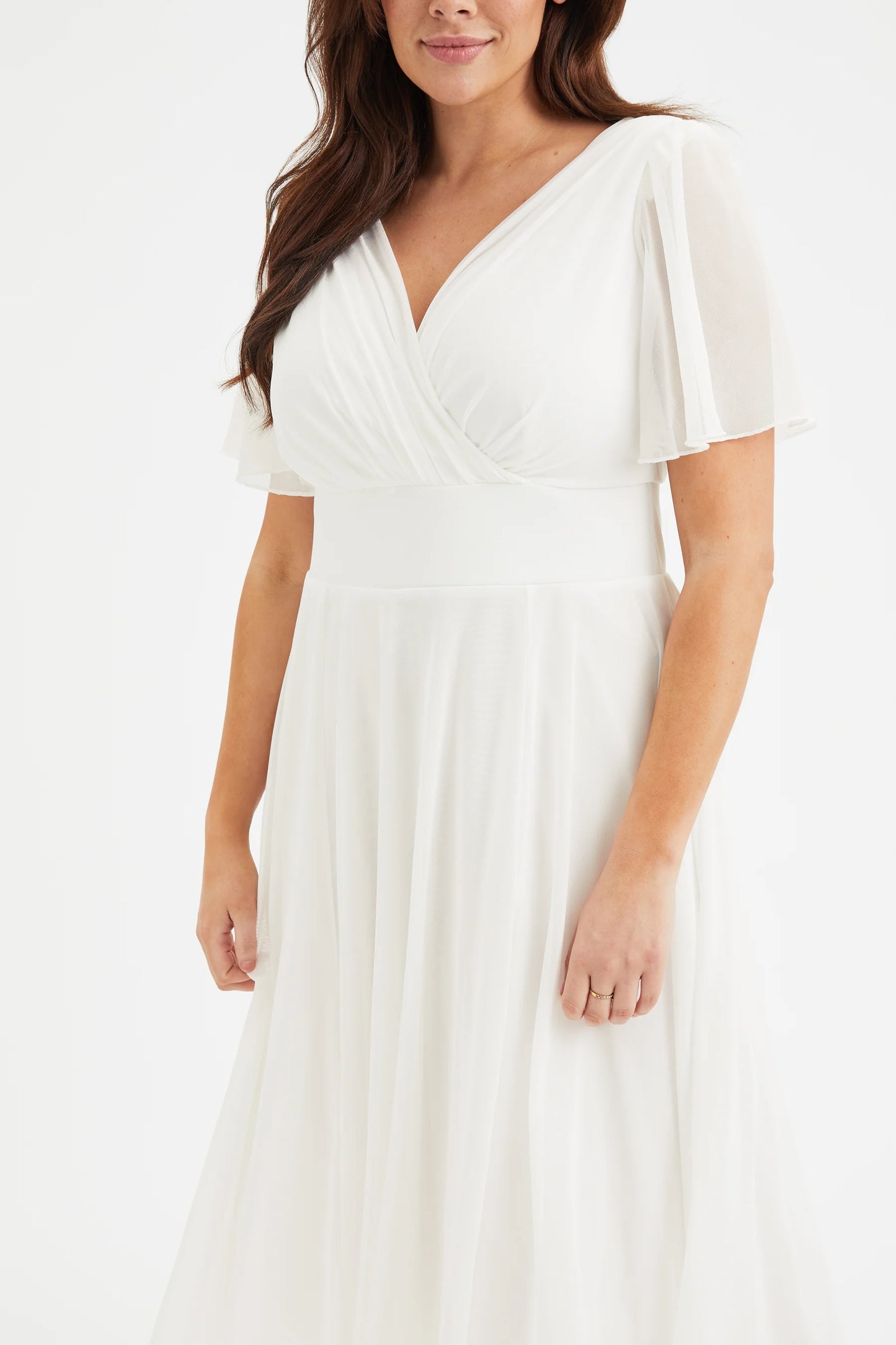 Scarlett & Jo Victoria Ivory Midi Dress