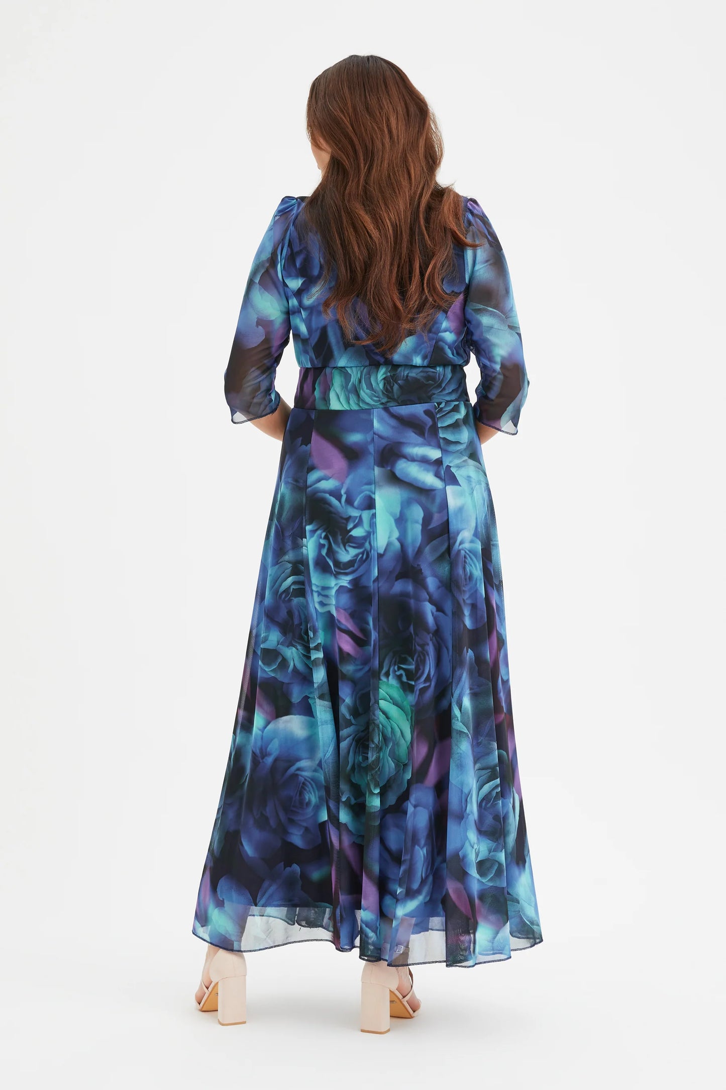 Scarlett & Jo Elizabeth Teal Blue Maxi Dress