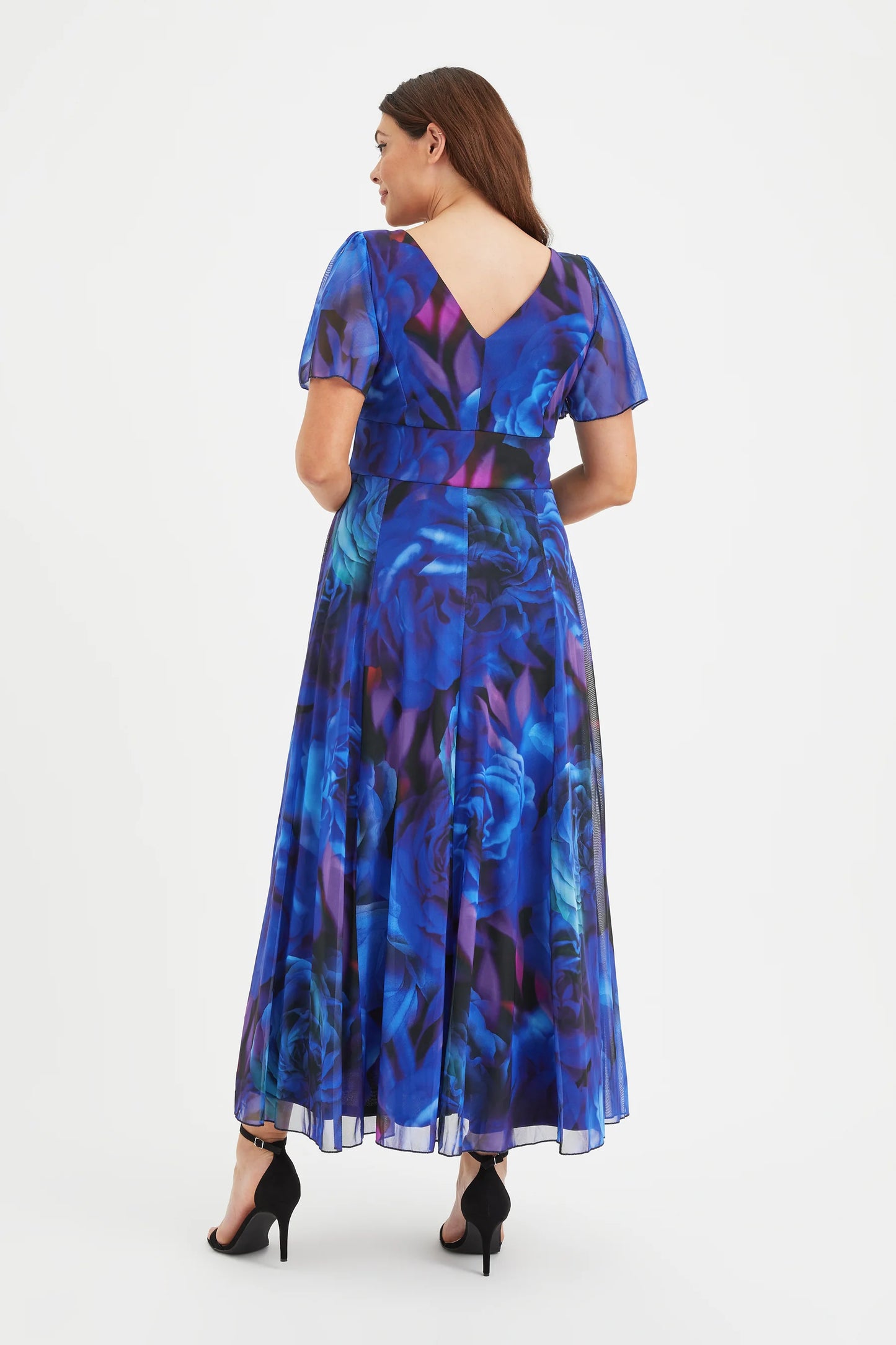 Scarlett & Jo Isabelle Blue Rose Maxi Dress