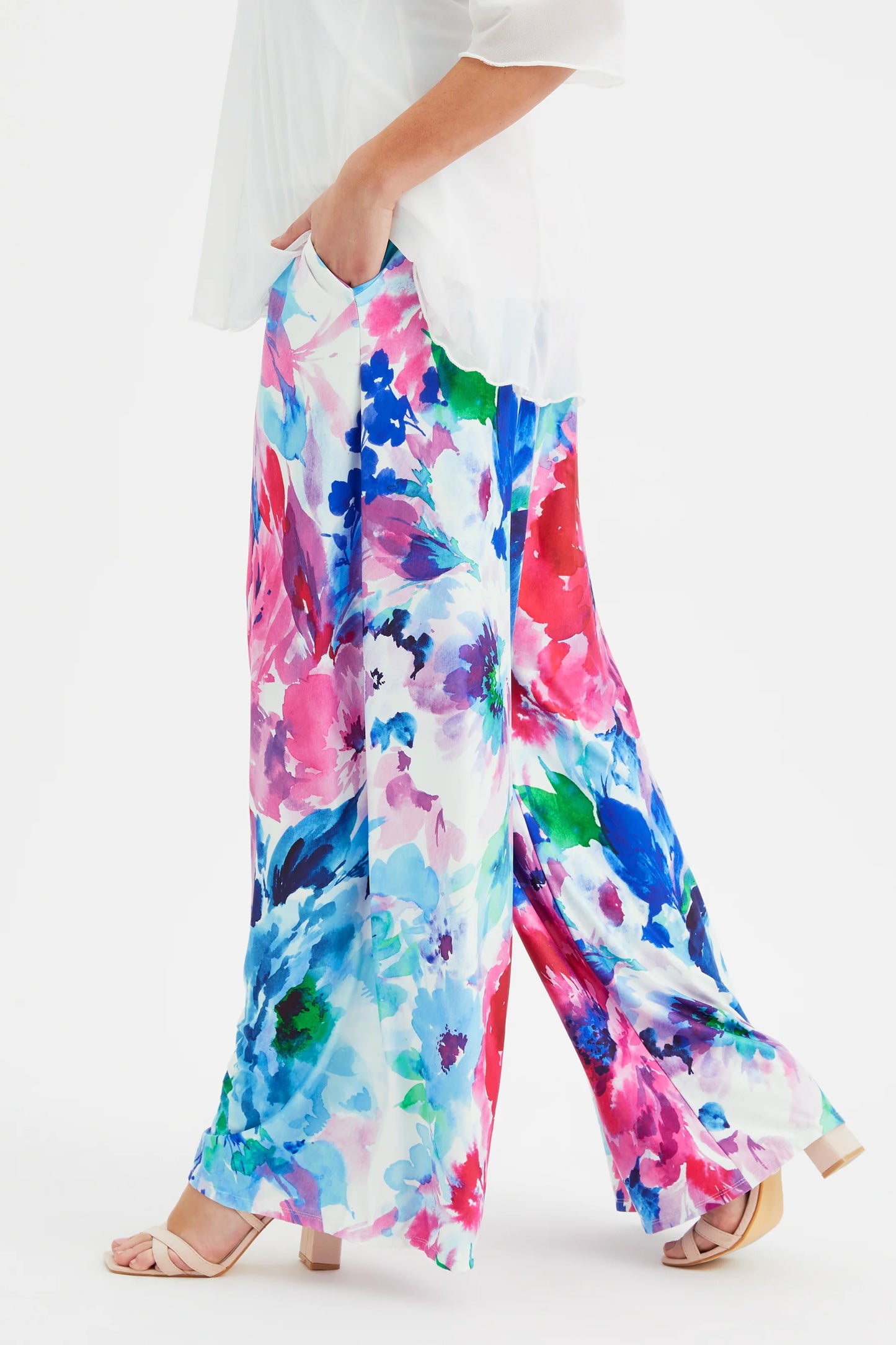 Scarlett & Jo Ivory Pink Blue Lounge Pants
