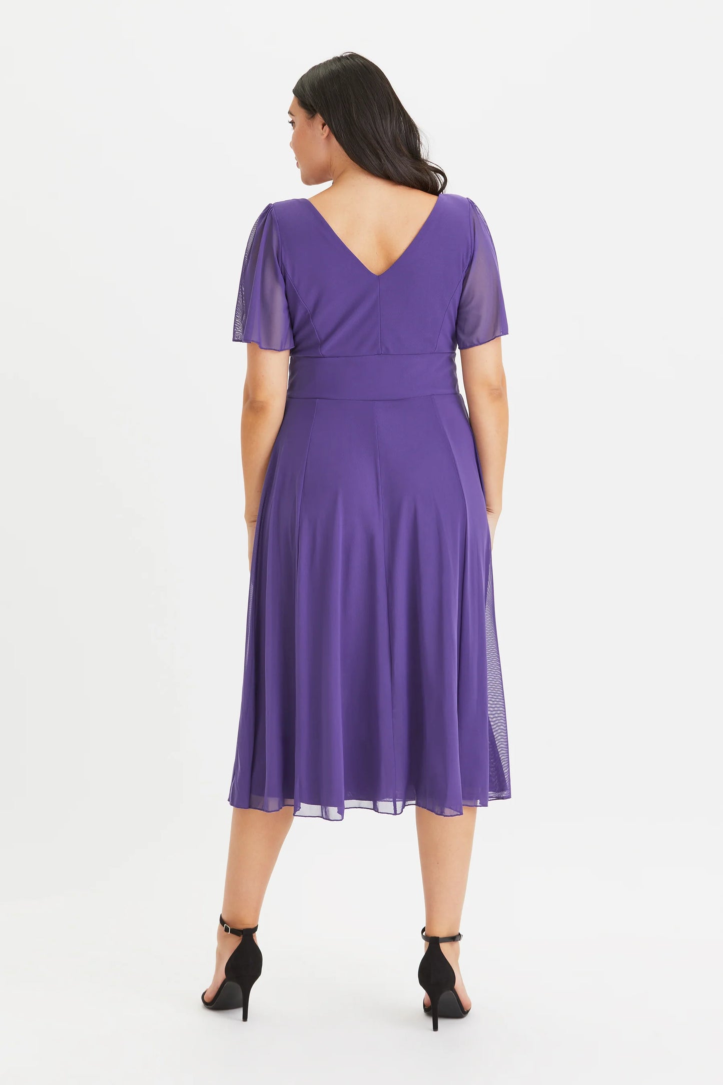 Scarlett & Jo Victoria Purple Midi Dress