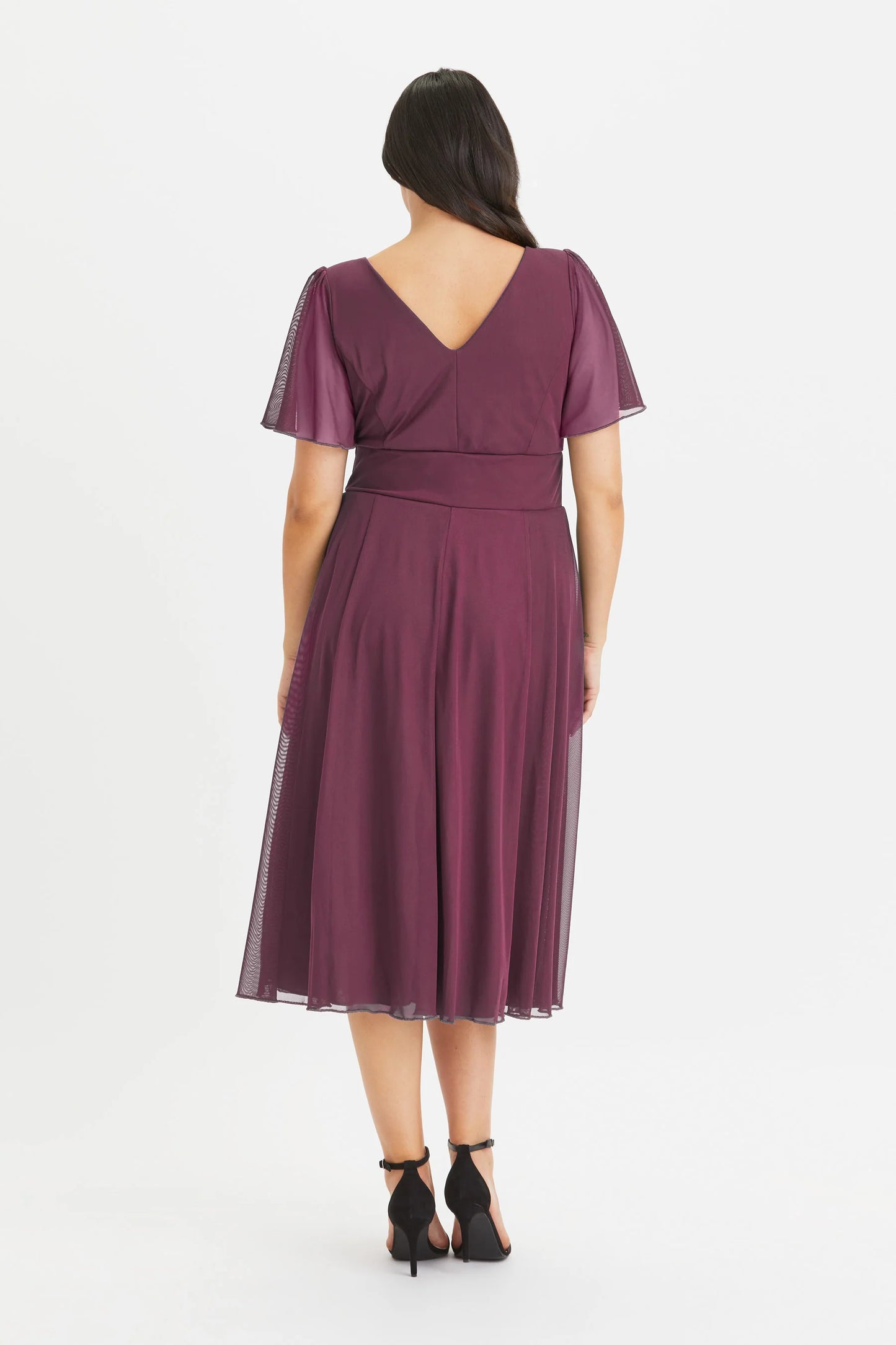 Scarlett & Jo Victoria Wine Midi Dress