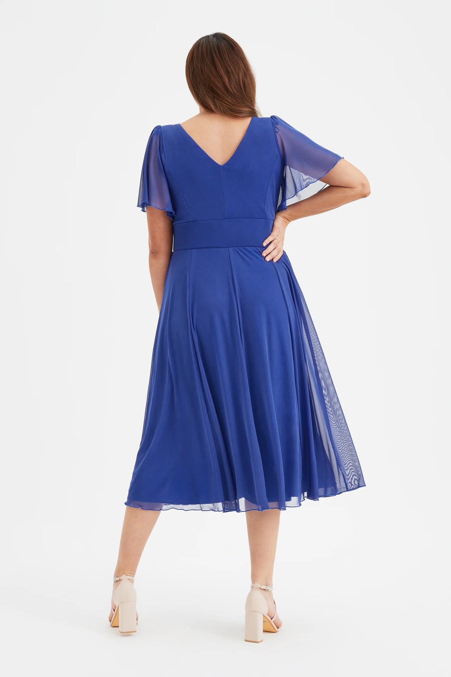 Scarlett & Jo Victoria Royal Blue Midi Dress