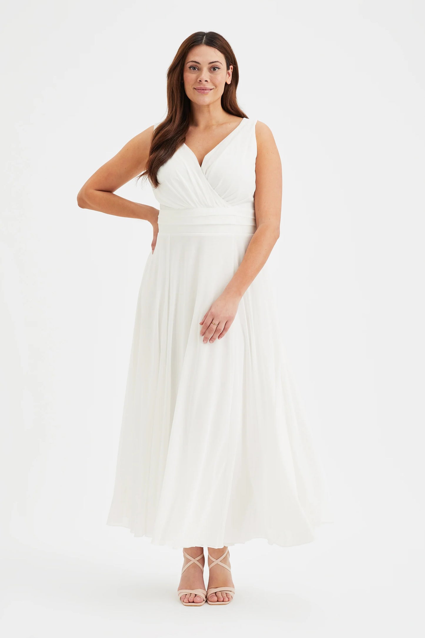 Scarlett & Jo Nancy Ivory Maxi Dress