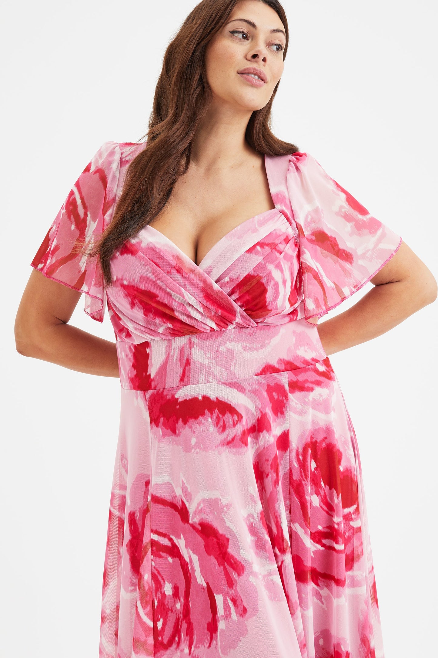 Scarlett & Jo Kemi Pink Rose Maxi Dress