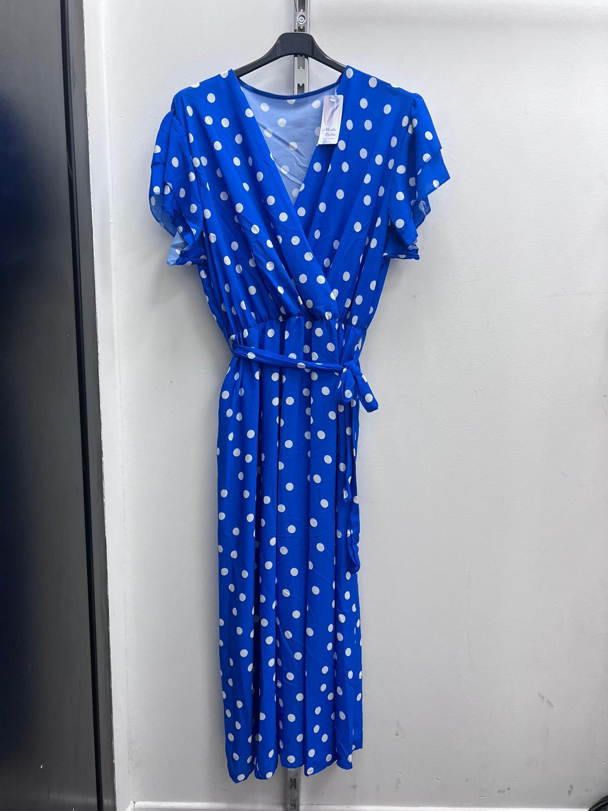 Wrap Maxi Dress With Frill Sleeve