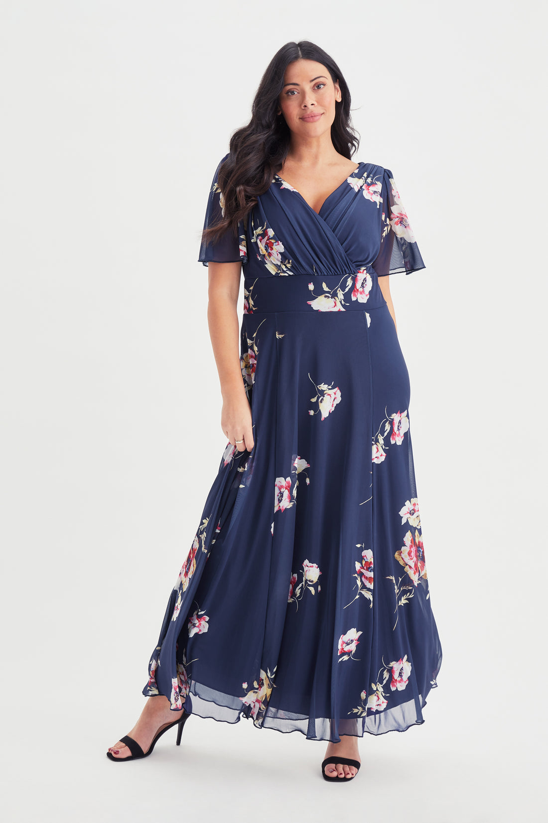 Scarlett & Jo Isabelle Navy Flower Maxi Dress