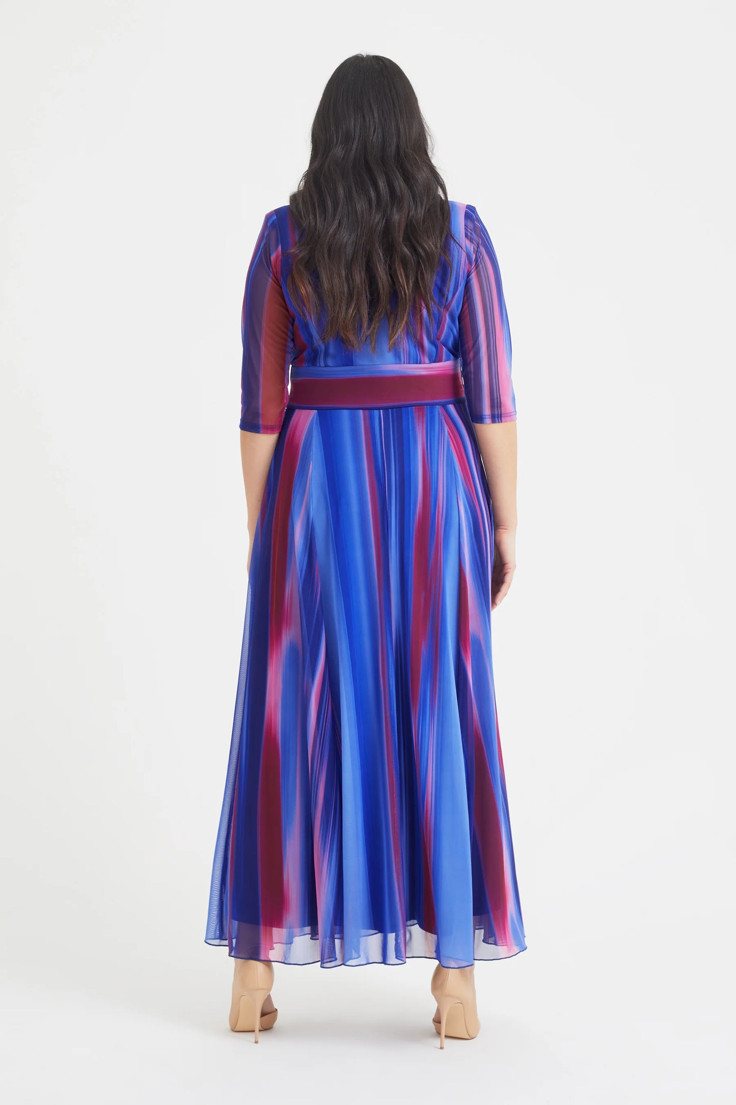 Scarlett & Jo Verity Blue Ikat Maxi Dress