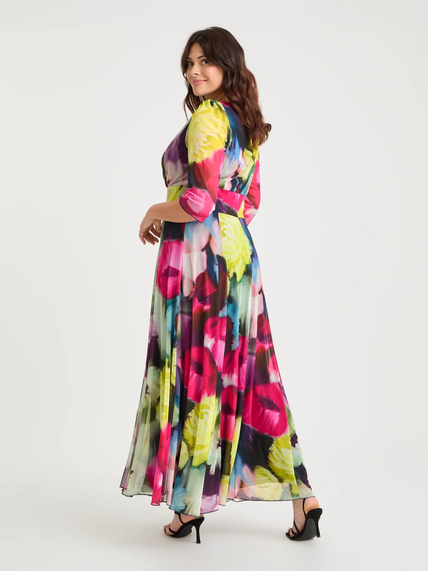 Scarlett & Jo Verity Pink Yellow Maxi Dress