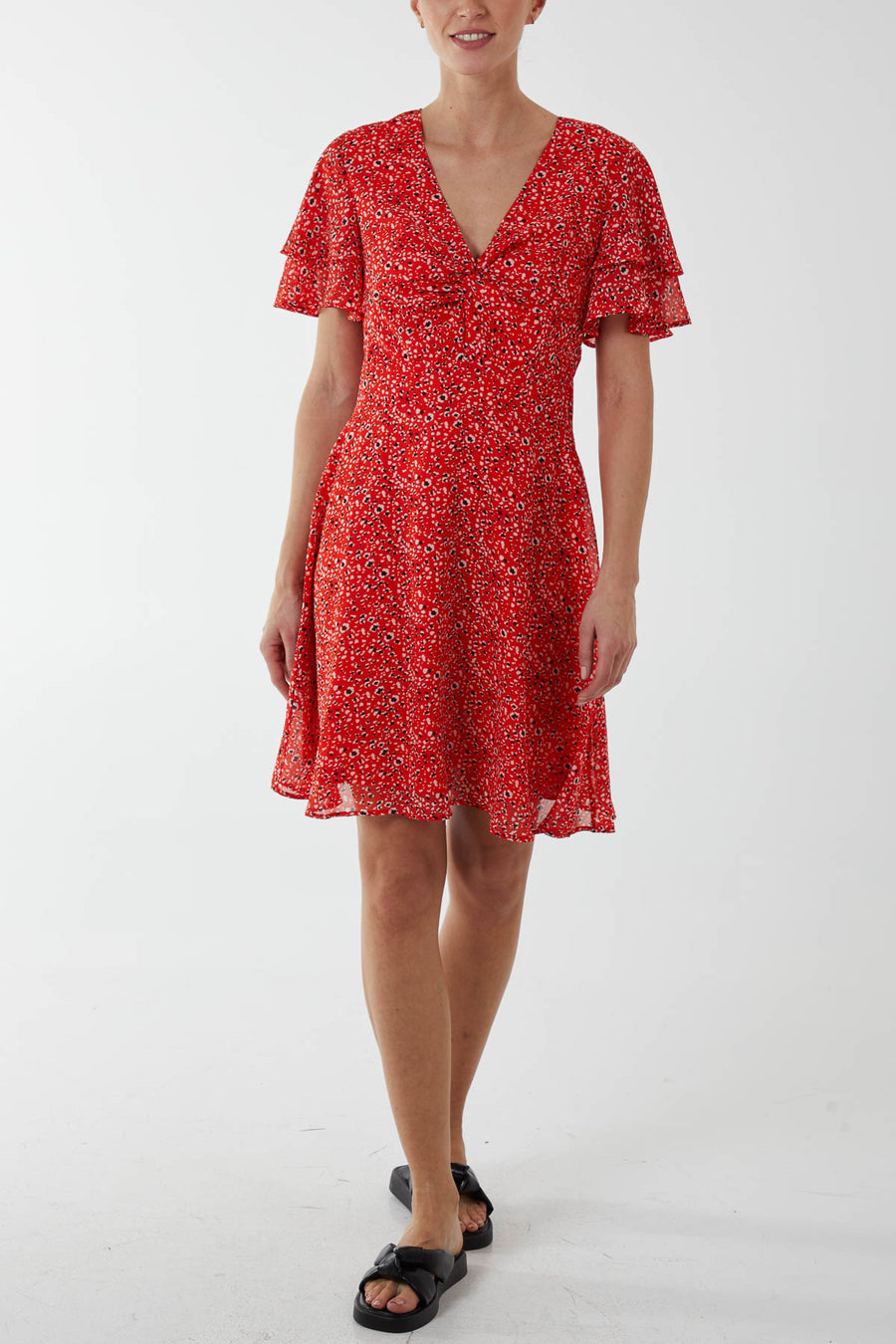 Knot Front Mini Dress