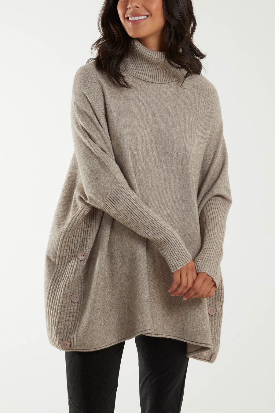 Roll Neck Batwing Jumper