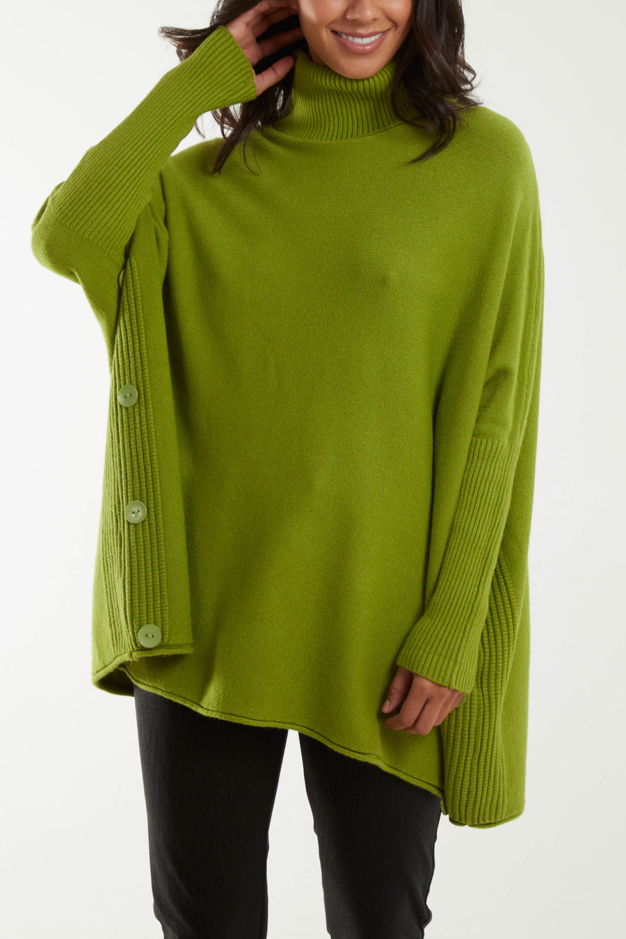 Roll Neck Batwing Jumper