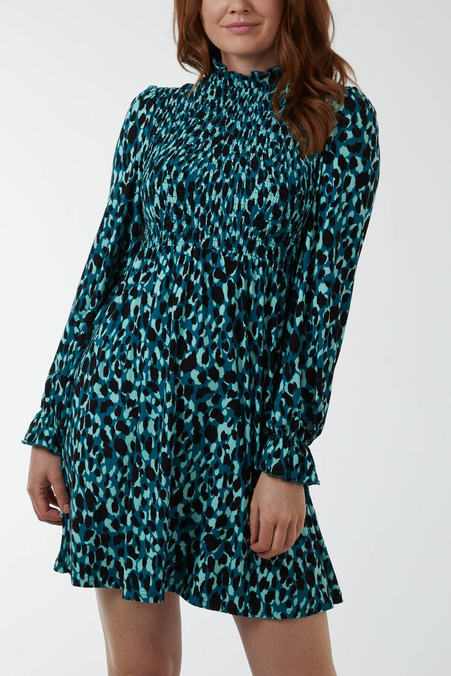 Animal Print Trapeze Mini Dress